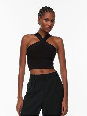 Aritzia Sculpt Knit Criss Cross Cropped Tank